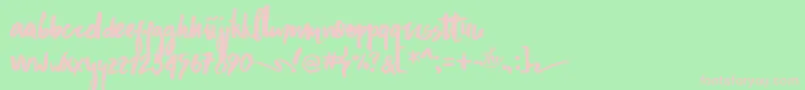 AsphaltsBrushPersonalUse-Schriftart – Rosa Schriften auf grünem Hintergrund