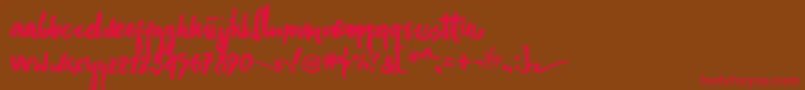 AsphaltsBrushPersonalUse Font – Red Fonts on Brown Background