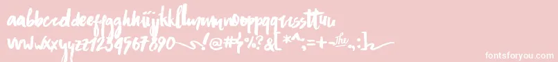 AsphaltsBrushPersonalUse Font – White Fonts on Pink Background