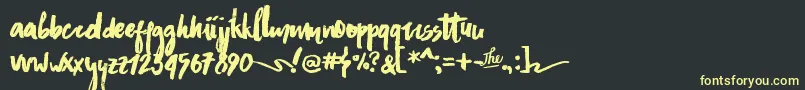 More about AsphaltsBrushPersonalUse Font AsphaltsBrushPersonalUse Font – Yellow Fonts on Black Background
