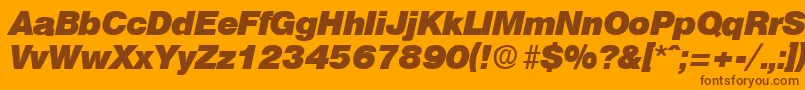OlympiaHeavyita Font – Brown Fonts on Orange Background