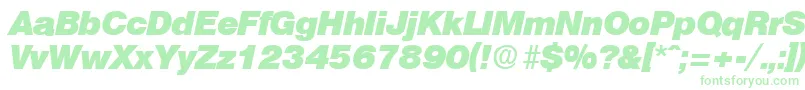 OlympiaHeavyita Font – Green Fonts on White Background