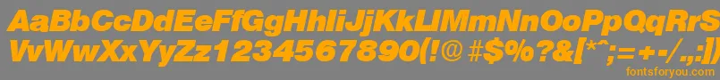 OlympiaHeavyita Font – Orange Fonts on Gray Background