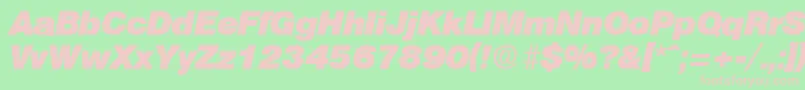 OlympiaHeavyita Font – Pink Fonts on Green Background