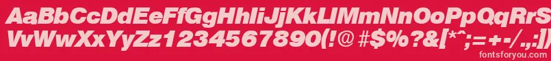 OlympiaHeavyita Font – Pink Fonts on Red Background