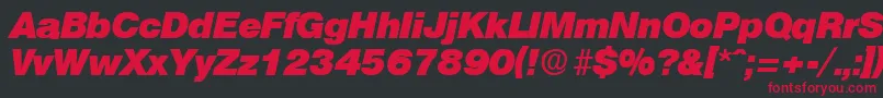 OlympiaHeavyita Font – Red Fonts on Black Background