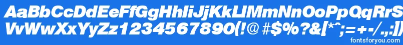 OlympiaHeavyita Font – White Fonts on Blue Background