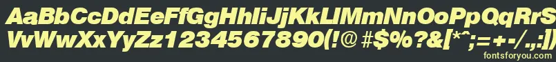 OlympiaHeavyita Font – Yellow Fonts on Black Background