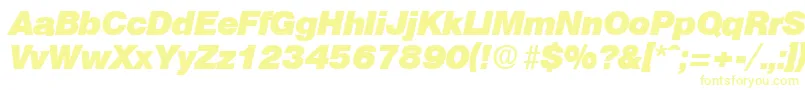 OlympiaHeavyita Font – Yellow Fonts on White Background