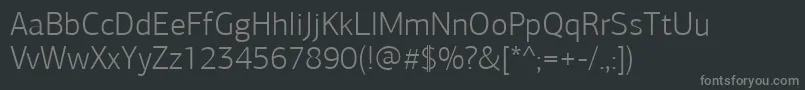 Шрифт PfagorasansproLight – серые шрифты на чёрном фоне
