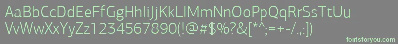 PfagorasansproLight-fontti – vihreät fontit harmaalla taustalla