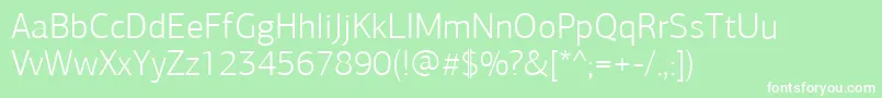PfagorasansproLight Font – White Fonts on Green Background