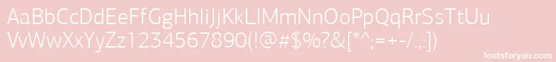 PfagorasansproLight Font – White Fonts on Pink Background