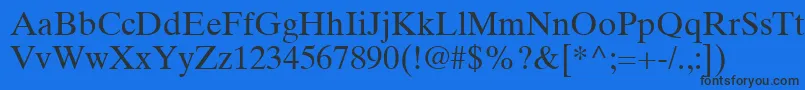 TimesTenLtRoman Font – Black Fonts on Blue Background