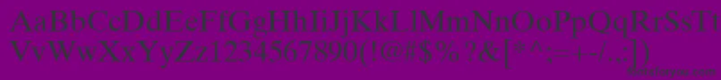 TimesTenLtRoman Font – Black Fonts on Purple Background