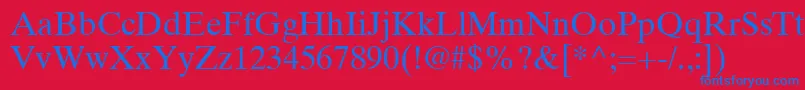 TimesTenLtRoman Font – Blue Fonts on Red Background