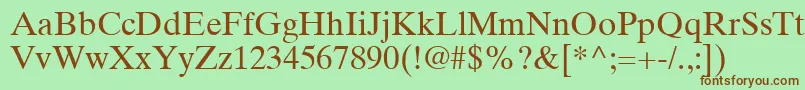 TimesTenLtRoman Font – Brown Fonts on Green Background