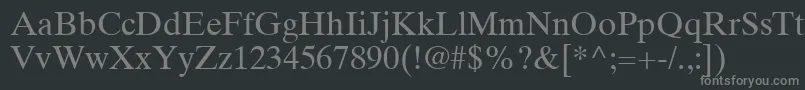 TimesTenLtRoman Font – Gray Fonts on Black Background