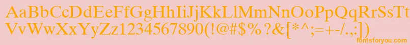 TimesTenLtRoman Font – Orange Fonts on Pink Background