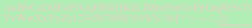 TimesTenLtRoman Font – Pink Fonts on Green Background