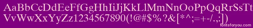 TimesTenLtRoman Font – Pink Fonts on Purple Background