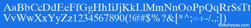 TimesTenLtRoman Font – White Fonts on Blue Background