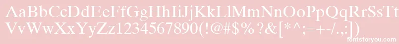 TimesTenLtRoman Font – White Fonts on Pink Background