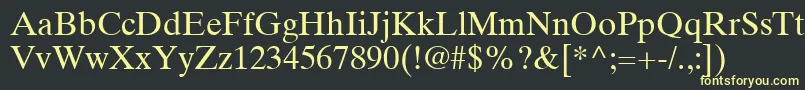 TimesTenLtRoman Font – Yellow Fonts on Black Background