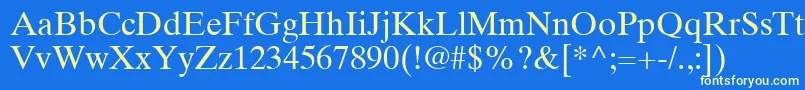 TimesTenLtRoman Font – Yellow Fonts on Blue Background