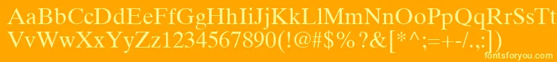 TimesTenLtRoman Font – Yellow Fonts on Orange Background