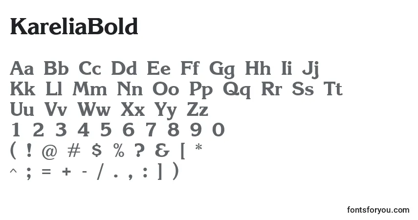 KareliaBold-fontti – aakkoset, numerot, erikoismerkit