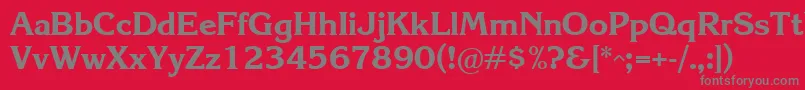 KareliaBold Font – Gray Fonts on Red Background