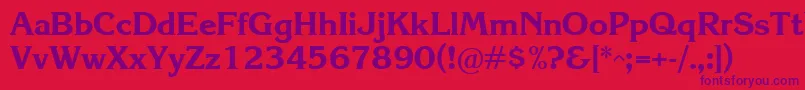KareliaBold-Schriftart – Violette Schriften auf rotem Hintergrund