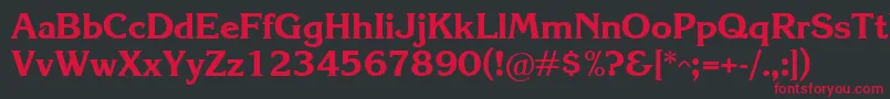 KareliaBold Font – Red Fonts on Black Background