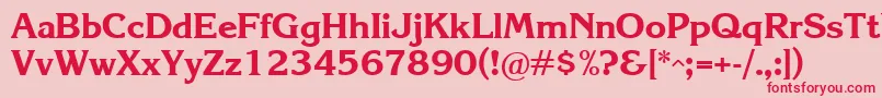 KareliaBold Font – Red Fonts on Pink Background
