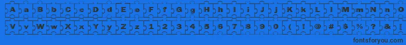 Failed ffy Font – Black Fonts on Blue Background