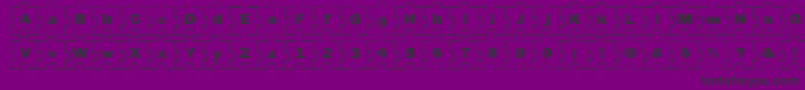 フォントFailed ffy – 紫の背景に黒い文字