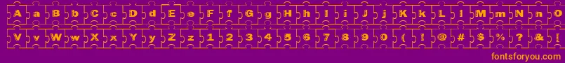 Failed ffy Font – Orange Fonts on Purple Background