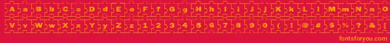 Failed ffy Font – Orange Fonts on Red Background