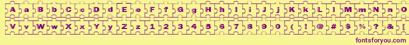 Failed ffy Font – Purple Fonts on Yellow Background