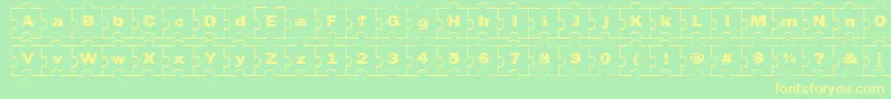 Failed ffy Font – Yellow Fonts on Green Background