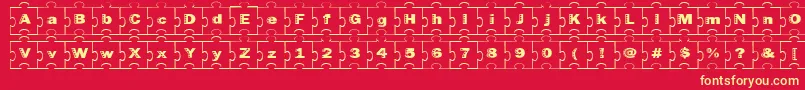 フォントFailed ffy – 黄色の文字、赤い背景