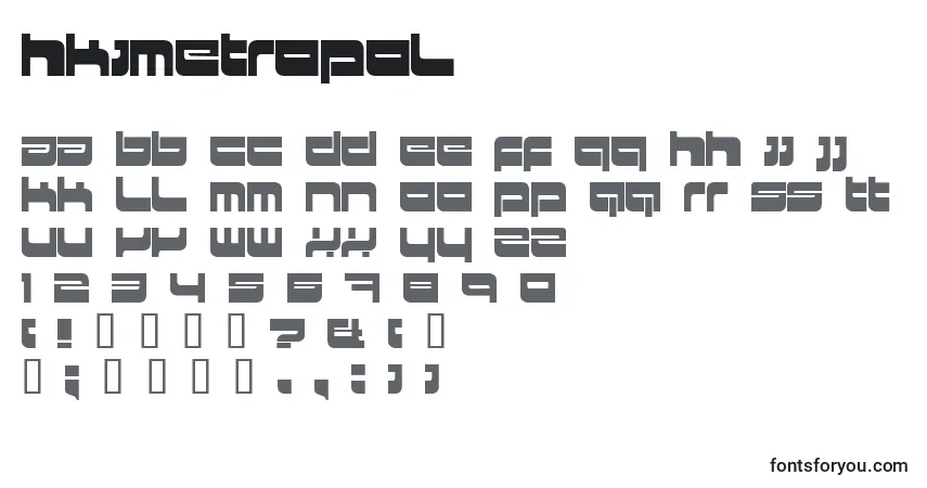 A fonte HkiMetropol – alfabeto, números, caracteres especiais