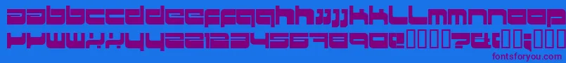 HkiMetropol Font – Purple Fonts on Blue Background