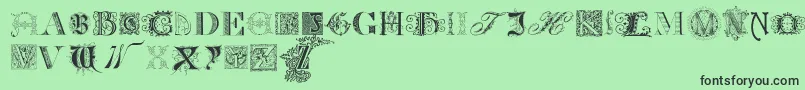 KidnappedAtOldTimesFree Font – Black Fonts on Green Background