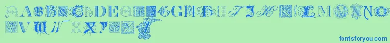 KidnappedAtOldTimesFree Font – Blue Fonts on Green Background