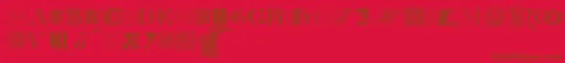 KidnappedAtOldTimesFree Font – Brown Fonts on Red Background