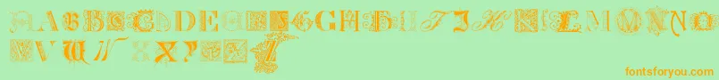 KidnappedAtOldTimesFree Font – Orange Fonts on Green Background