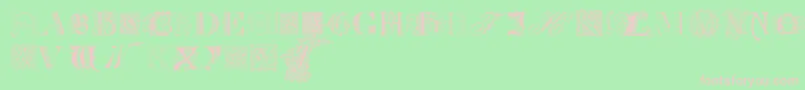 KidnappedAtOldTimesFree Font – Pink Fonts on Green Background