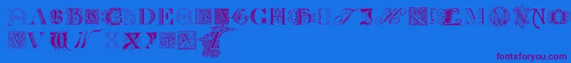KidnappedAtOldTimesFree Font – Purple Fonts on Blue Background